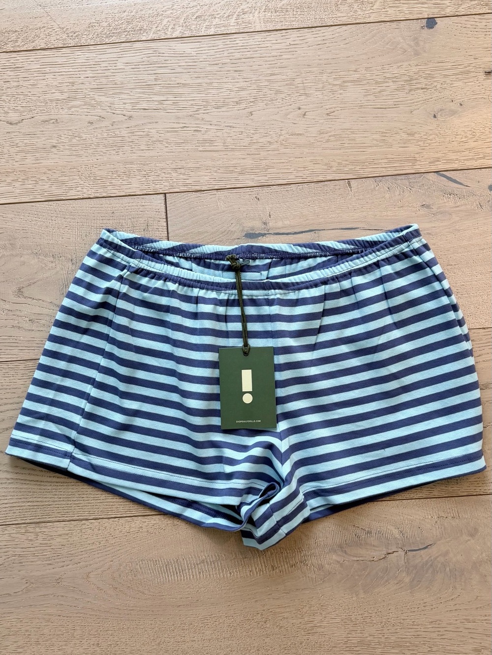 Daily Drills Striped Cotton Micro Shorts